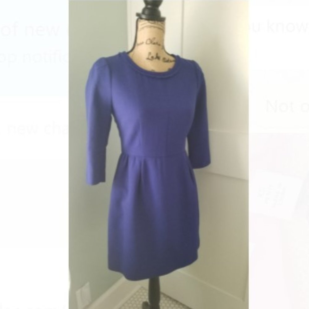 J.Crew 3/4 Sleeve Royal Blue Dress 2P